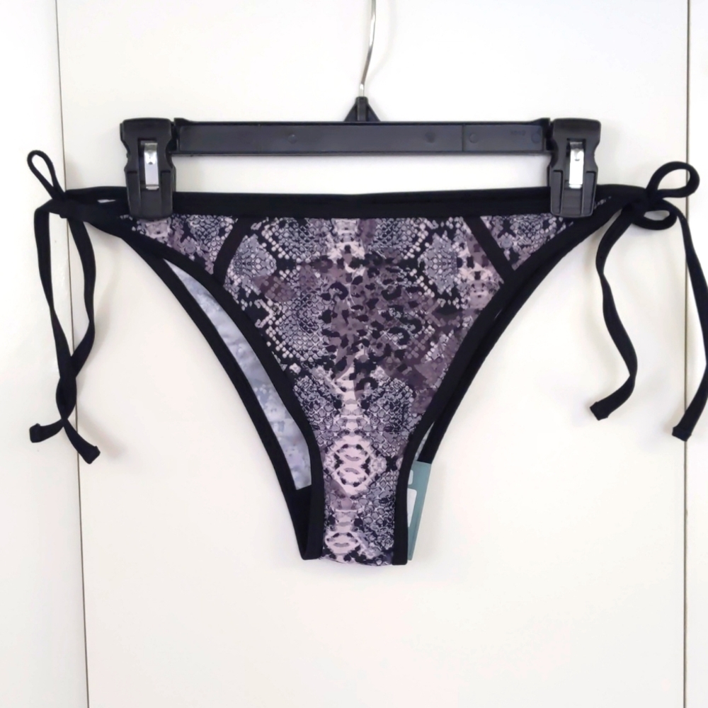 Panache Jolee Tie Side Brazilian Bikini Bottom. Snake Print. Multiple Sizes.